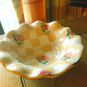 Mackenzie-Childs scalloped edge dish